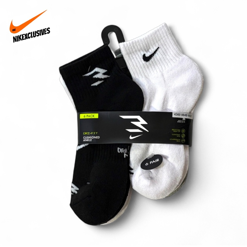 Nike DRI-FIT 3BRAND Cushioned Quarter ankle Socks